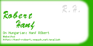 robert hanf business card
